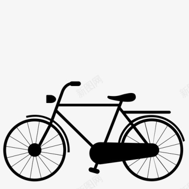 自行车交通工具荷兰自行车图标图标