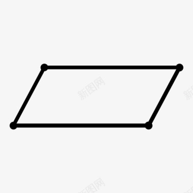 平行四边形面积几何图标图标