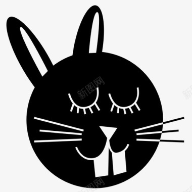 兔子可爱复活节图标图标