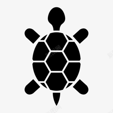 海龟动物海滩图标图标