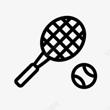 网球网球拍图标图标