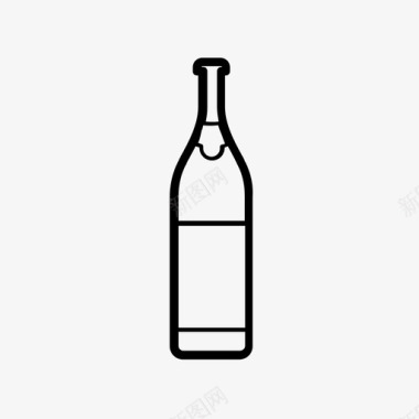 玻璃酒瓶酒标香槟图标图标