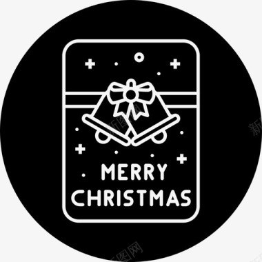圣诞节贺卡设计贺卡铃铛圣诞节图标图标