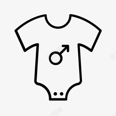 连体衣男婴婴儿衣服图标图标