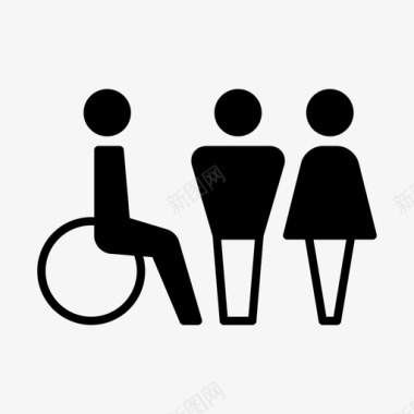 卫生间标志卫生间残疾人图标图标