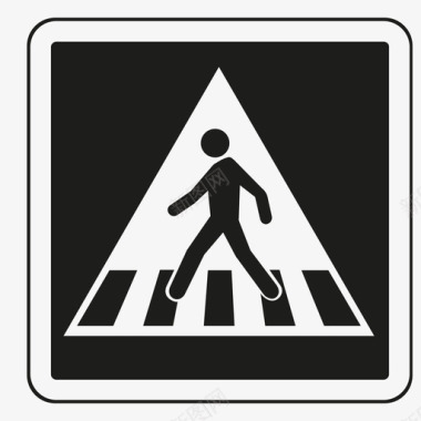 行人道路标志图标图标