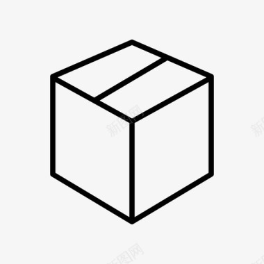 盒子立方体盒子箱子包装图标图标