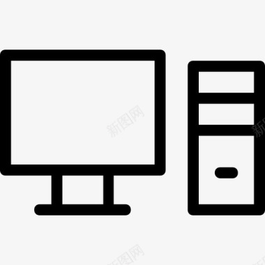 电脑台式电脑个人电脑图标图标