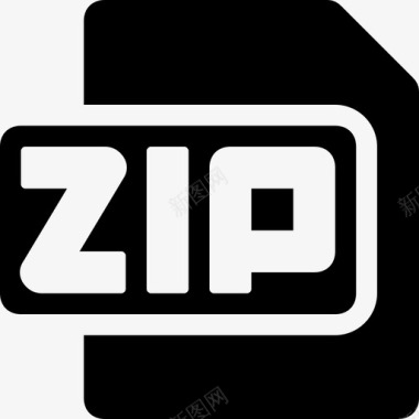 文件格式zip文件存档压缩图标图标