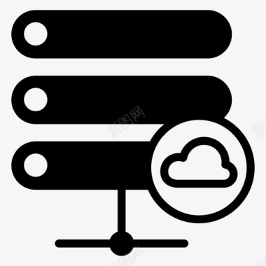 web服务器云共享存储web托管图标图标
