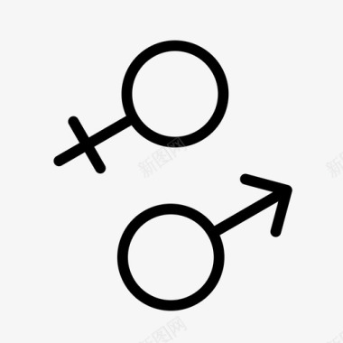 性别标志吸引力女性图标图标