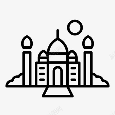 泰姬陵印度纪念碑图标图标