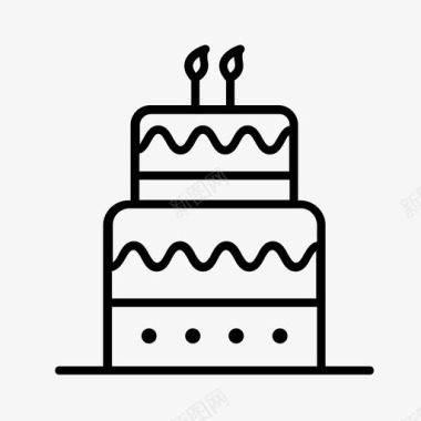 生日蛋糕庆祝生日快乐图标图标