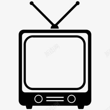 电视广播复古电视图标图标