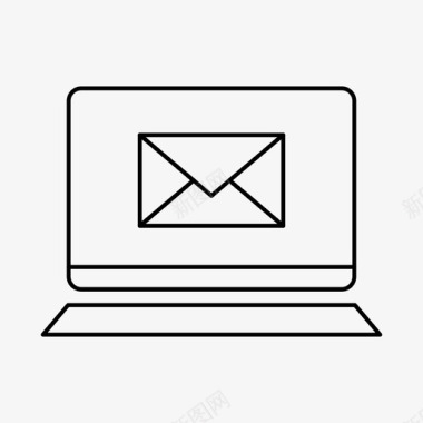消息笔记本电脑联系人设备电子邮件图标图标