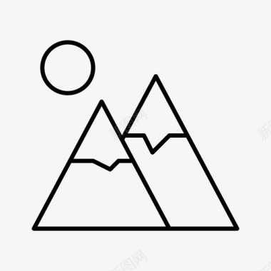 阿尔卑斯山德国山脉图标图标