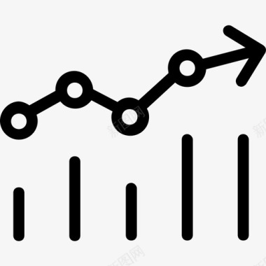 增长曲线图图表分析条形图图标图标