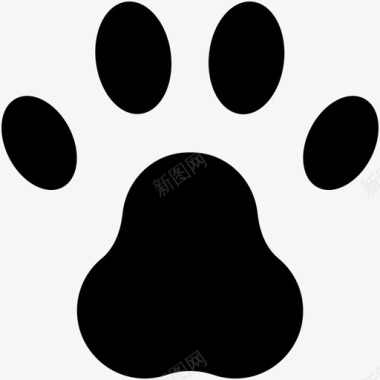 哈士奇狗爪印动物脚动物爪图标图标
