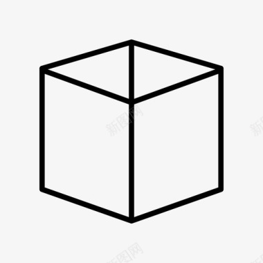 立方盒纸箱包装图标图标