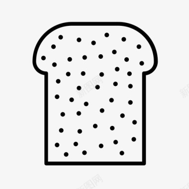 全麦面包面包早餐图标图标