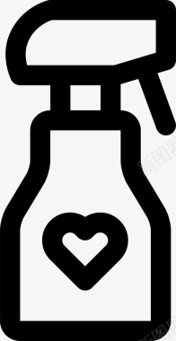 爱心喷雾瓶最爱心图标图标
