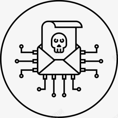 垃圾邮件垃圾邮件攻击电子邮件图标图标