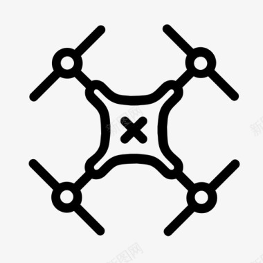 未来技术无人机照相机直升机图标图标