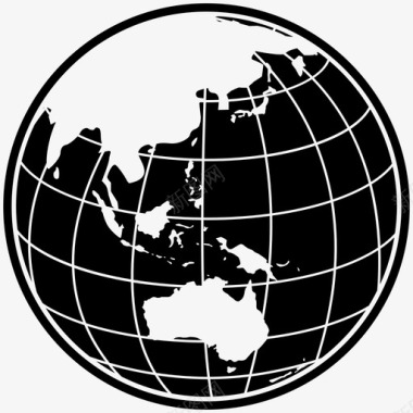 世界地球仪亚洲澳大利亚图标图标