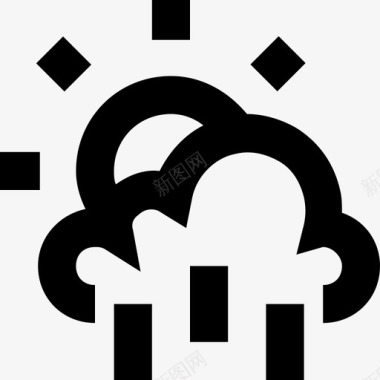 天气图标雨云天空图标图标