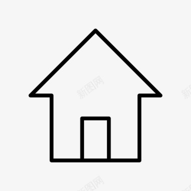 小房子免抠家公寓咖啡馆图标图标