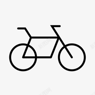 自行车交通工具交通工具细线图标集图标