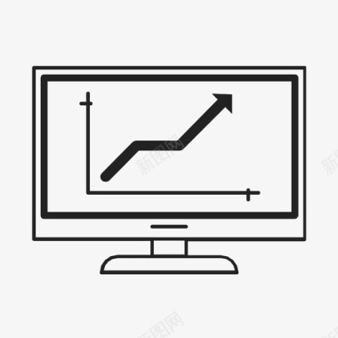 信息图表矢量基金图表监视器分析图表图标图标