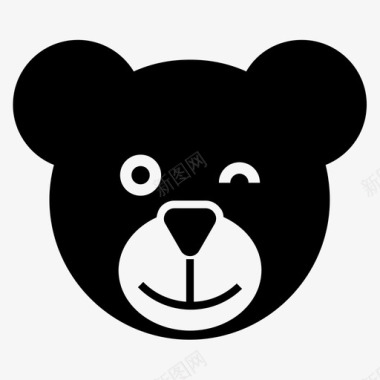 熊熊脸黑熊图标图标
