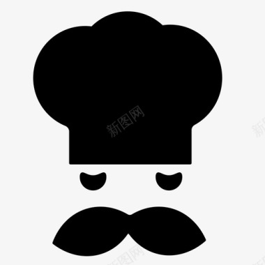 厨师愤怒的餐厅图标图标