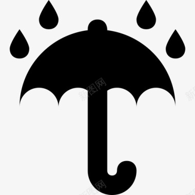 遮阳伞伞雨伞雨天图标图标