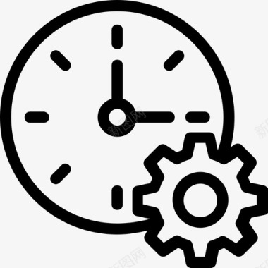 时间管理cog截止日期图标图标