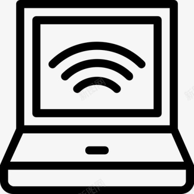 wifi互联网笔记本电脑图标图标