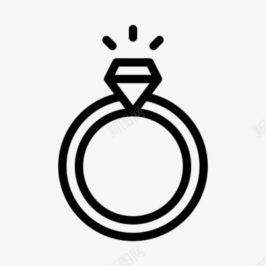 订婚戒指钻石求婚图标图标