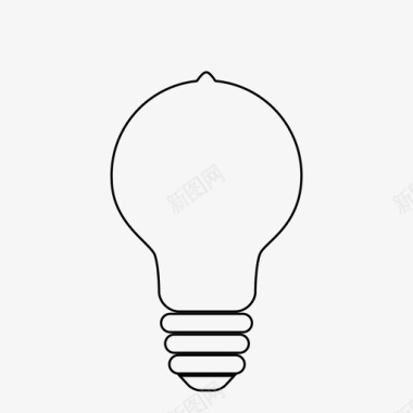 爱迪生经典灯泡电创意图标图标