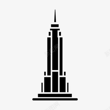 帝国大厦纽约帝国大厦美国摩天大楼图标图标