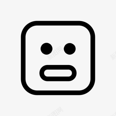 很震惊中性表情符号脸图标图标