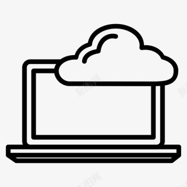 云服务器数据笔记本电脑图标图标