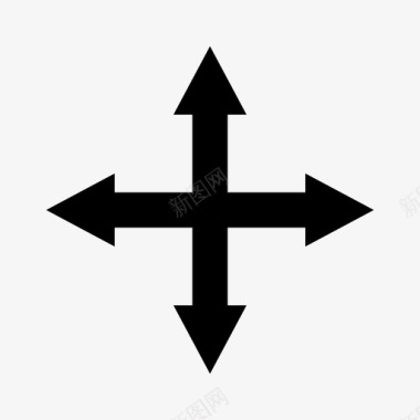 十字路口箭头方向图标图标