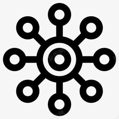 医疗分子分子原子化学图标图标