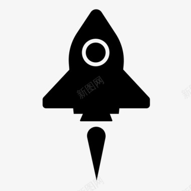 火箭飞船蓝天火箭导弹飞船图标图标