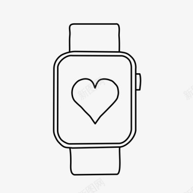 听诊器与心脏applewatch心脏applewatch设备图标图标