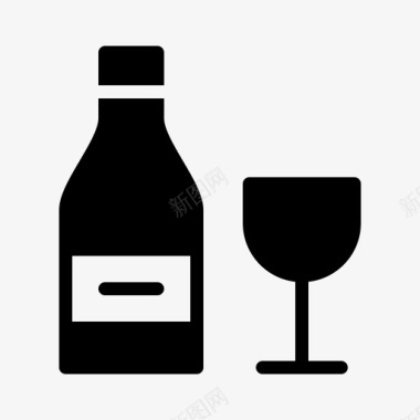 葡萄酒法国巴黎图标图标