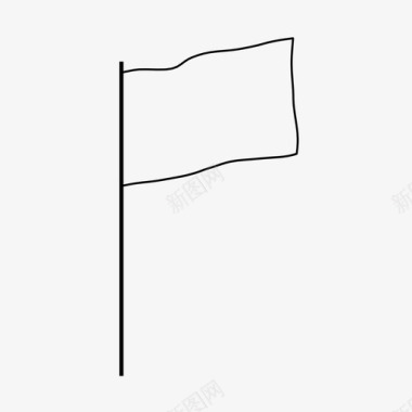 白旗飘扬和平图标图标