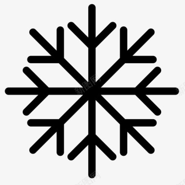 冬天的性格雪花圣诞节滑雪图标图标