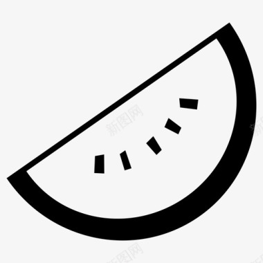 西瓜食品水果图标图标